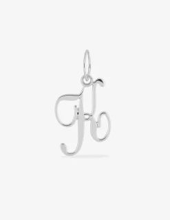 Pendentif en argent gris 925‰ initiale K fantaisie SO OR