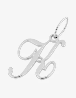 Pendentif en argent gris 925‰ initiale K fantaisie SO OR