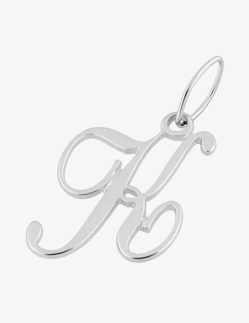 Pendentif en argent gris 925‰ initiale K fantaisie SO OR