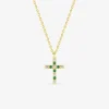 Pendentif en forme de croix et oxydes de zirconium colorés SO OR