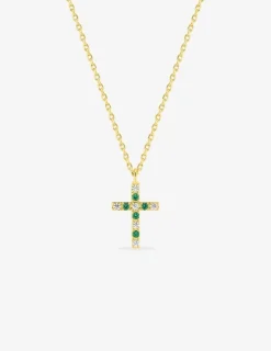 Pendentif en forme de croix et oxydes de zirconium colorés SO OR
