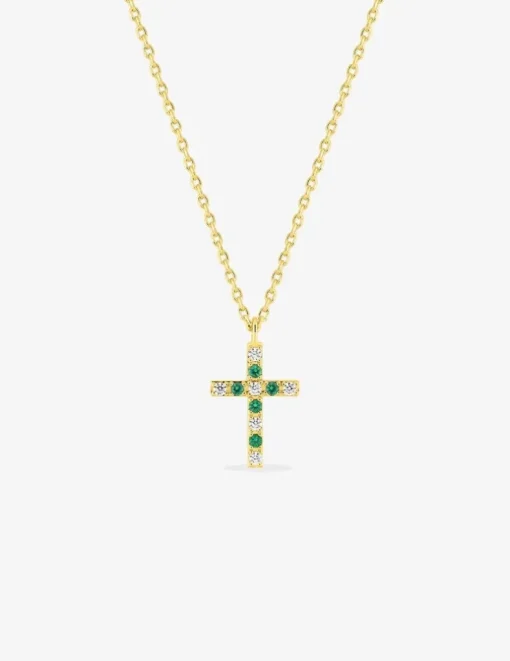 Pendentif en forme de croix et oxydes de zirconium colorés SO OR