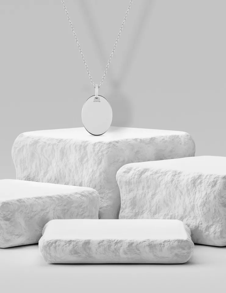 Pendentif en or blanc 375 ‰ SO OR