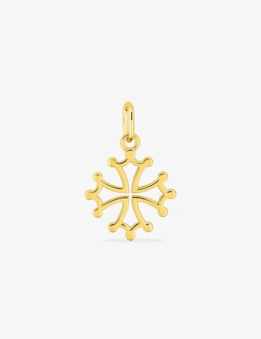 Pendentif en or jaune 750 ‰, croix occitane SO OR