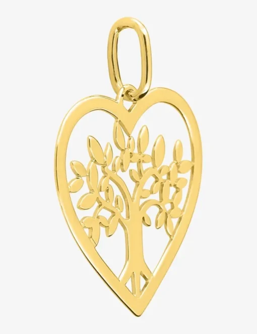 Pendentif en or jaune 750‰ motif cœur et arbre de vie SO OR