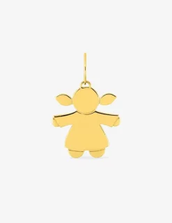 Pendentif fille en or jaune 375 ‰ SO OR