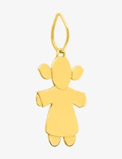 Pendentif fille en or jaune 375 ‰ SO OR