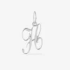 Pendentif initiale H argent 925 ‰ rhodié SO OR