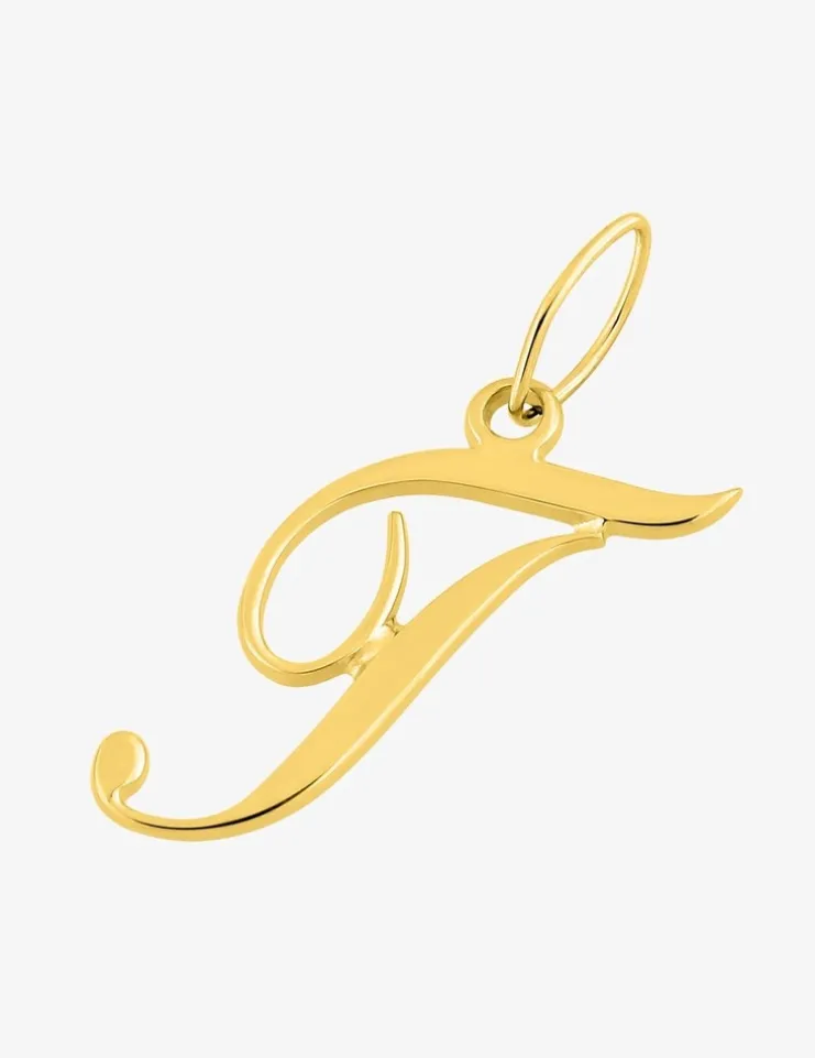 Pendentif initiale T plaqué or SO OR