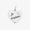 Pendentif je t'aime en argent 925‰ rhodié SO OR