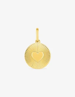 Pendentif jeton cœur plaqué or SO OR