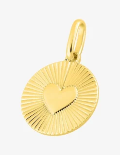 Pendentif jeton cœur plaqué or SO OR