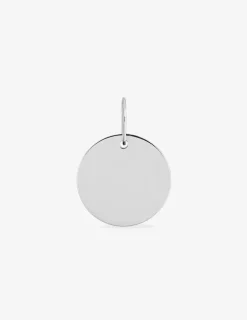 Pendentif jeton en or blanc 375 ‰ SO OR