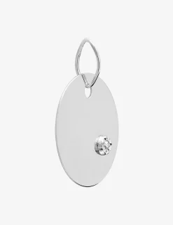 Pendentif jeton en or blanc 375 ‰ SO OR
