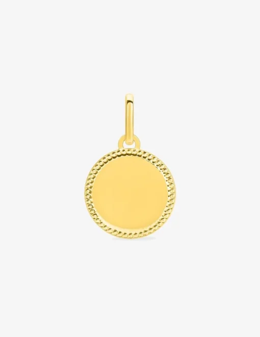 Pendentif jeton en or jaune 375 ‰ SO OR