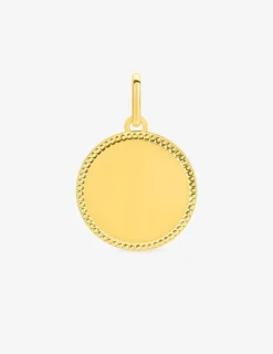 Pendentif jeton en or jaune 375 ‰ SO OR