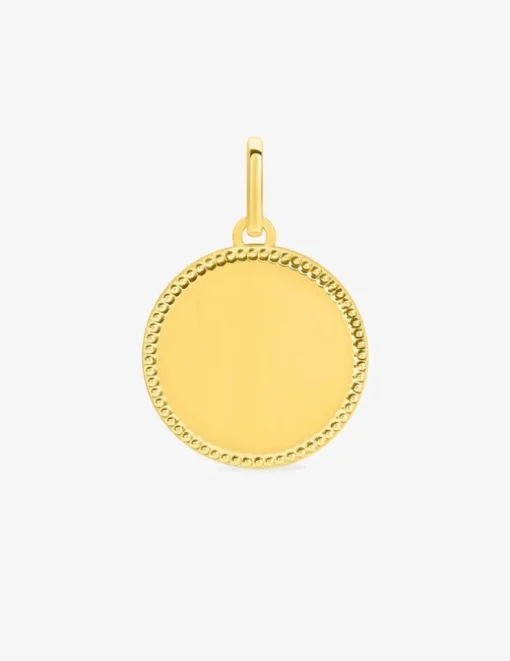 Pendentif jeton en or jaune 375 ‰ SO OR
