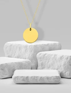 Pendentif jeton en or jaune 375 ‰ SO OR