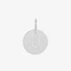 Pendentif jeton initiale U percée argent 925‰ rhodié SO OR