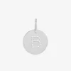 Pendentif jeton initiale B percée argent 925‰ rhodié SO OR
