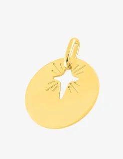 Pendentif jeton motif croix en or jaune 375 ‰ SO OR
