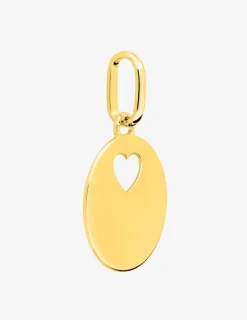 Pendentif jeton motif cœur en or jaune 375 ‰ SO OR