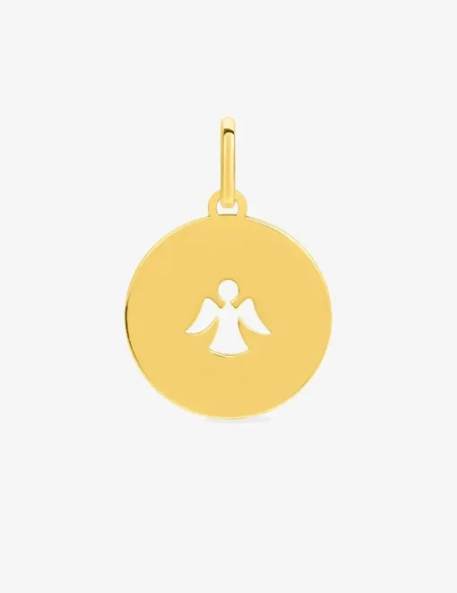 Pendentif jeton motif étoiles en or jaune 375 ‰ SO OR