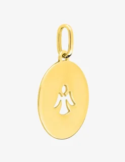 Pendentif jeton motif étoiles en or jaune 375 ‰ SO OR