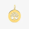 Pendentif jeton or jaune 375 ‰ avec motif "arbre de vie" SO OR