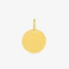 Pendentif jeton or jaune 750 ‰ 10 x 15 mm SO OR