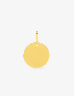 Pendentif jeton or jaune 750 ‰ 10 x 15 mm SO OR