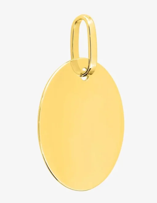 Pendentif jeton or jaune 750 ‰ 18 x 25 mm SO OR