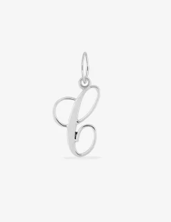 Pendentif lettre C anglaise or blanc 750‰ SO OR