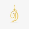 Pendentif lettre D anglaise or jaune 375‰ SO OR