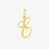 Pendentif lettre E anglaise en or jaune 375 ‰ SO OR