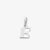 Pendentif lettre E argent 925‰ rhodié SO OR