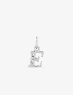 Pendentif lettre E argent 925‰ rhodié et oxydes de zirconium SO OR
