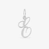 Pendentif lettre E en argent 925 ‰ rhodié SO OR