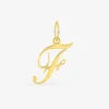 Pendentif lettre F anglaise or jaune 375‰ SO OR