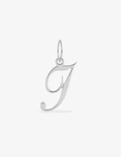 Pendentif lettre I anglaise argent 925‰ rhodié SO OR