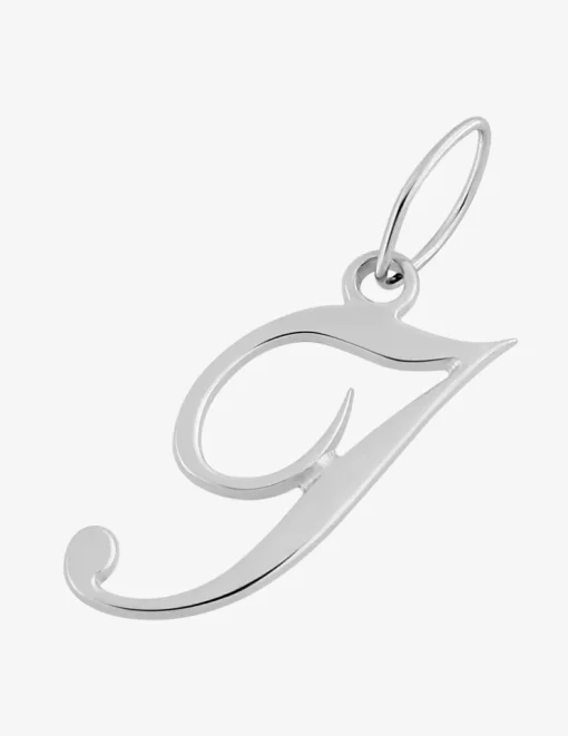 Pendentif lettre I anglaise argent 925‰ rhodié SO OR