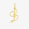 Pendentif lettre L anglaise en or jaune 375 ‰ SO OR