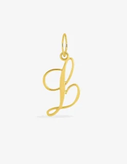 Pendentif lettre L anglaise en or jaune 375 ‰ SO OR