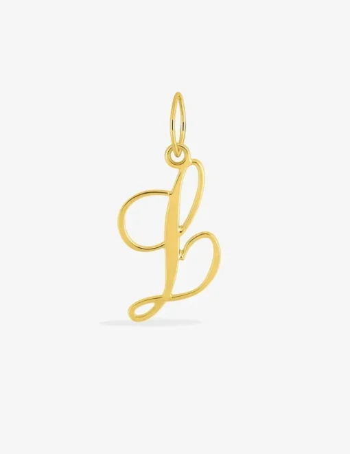 Pendentif lettre L anglaise en or jaune 375 ‰ SO OR