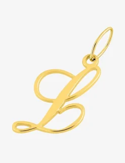 Pendentif lettre L anglaise en or jaune 375 ‰ SO OR