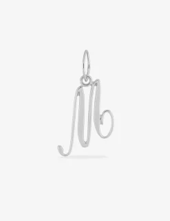 Pendentif lettre M en argent 925 ‰ rhodié SO OR