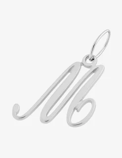 Pendentif lettre M en argent 925 ‰ rhodié SO OR