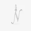 Pendentif lettre N anglaise argent 925‰ rhodié SO OR