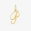 Pendentif lettre P écriture anglaise plaqué or SO OR