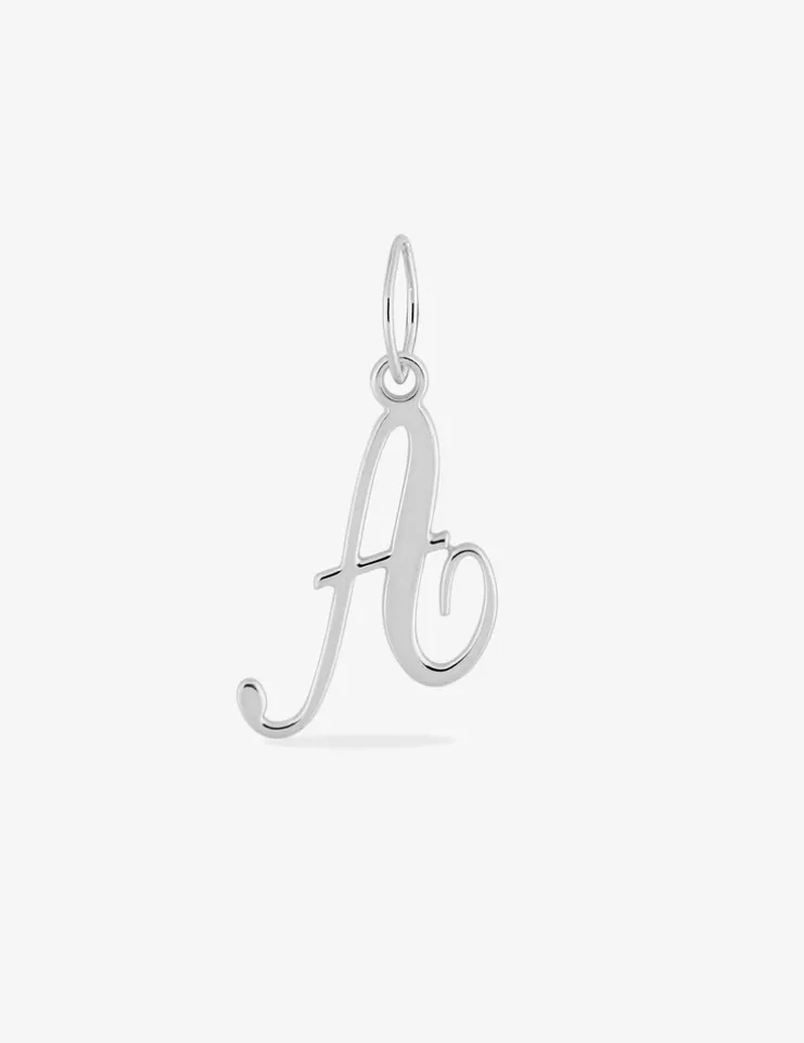 Pendentif lettre "A" en argent 925 ‰ rhodié SO OR